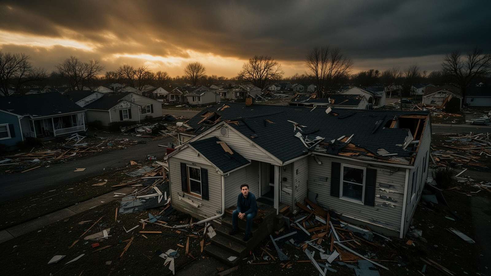 Storm-damaged Ohio neighborhood